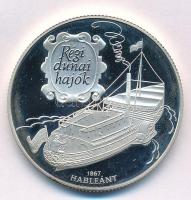 1995. 1000Ft Ag "Régi dunai hajók III - Hableány" tanúsítvánnyal T:1- (PP) ujjlenyomat Adamo EM139