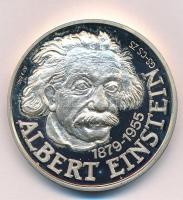 Csóka Zsuzsa (1962-) 1995. Albert Einstein jelzett Ag emlékérem (46,36g/0.640/42,5mm) T:1 (PP)