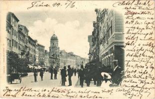 1899 Fiume, Rijeka; Corso / street view. G. Jerouscheg