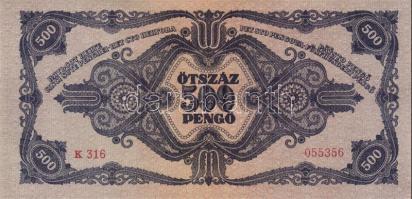 1945. 500P (2x) egymásutáni sorszámokkal T:I