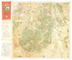 cca 1930 Kirándulók térképe 15.: Vértes, 1:50000, Magyar Királyi Állami Térképészet, 63,5×76,5 cm