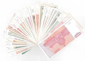 Jugoszlávia vegyes 33db-os bankjegy tétel T:III közte több szép papír
Yugoslavia mixed 33pcs of ban...
