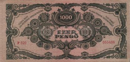 1945. 1000P (2x) egymásutáni sorszámokkal, bélyeggel T:I