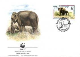WWF Malaya-Elefant Satz (2 Paare) + 4 FDC, WWF Maláj elefánt sor (2 pár) + 4 FDC, WWF Malay elephants set (2 pairs) + 4 FDC