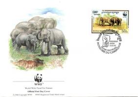 WWF Malay elephants set (2 pairs) + 4 FDC WWF Maláj elefánt sor (2 pár) + 4 FDC WWF Malaya-Elefant S...