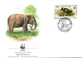 WWF Malay elephants set (2 pairs) + 4 FDC WWF Maláj elefánt sor (2 pár) + 4 FDC WWF Malaya-Elefant S...