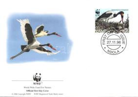 WWF Birds set + 4 FDC, WWF Madarak sor + 4 FDC, WWF Vögel Satz + 4 FDC
