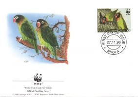 WWF Birds set + 4 FDC WWF Madarak sor + 4 FDC WWF Vögel Satz + 4 FDC