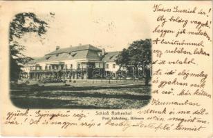 1913 Chvalsiny, Kalsching; Schloß Rothenhof / Rothenhof kastély. Hátoldalon Esterházy Valentine levele / castle (EK)