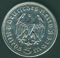 Német 3. Birodalom 1935A 5M Ag "Hindenburg" T:2/3