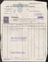 1931 Weiss Manfréd fejléces számla