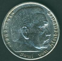 Német 3. Birodalom 1935A 5M Ag "Hindenburg" T:2/3