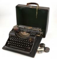 Antik Olympia írógép magyar billentyűzettel, hordozó táskával, kulccsal