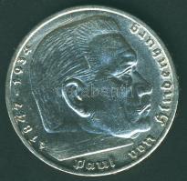 Német 3. Birodalom 1936A 5M Ag "Hindenburg" T:2/2+