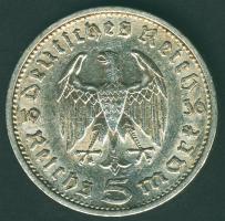 Német 3. Birodalom 1936E 5M Ag "Hindenburg" T:2/3