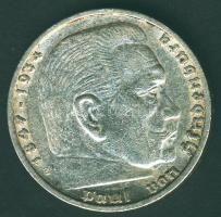 Német 3. Birodalom 1936E 5M Ag "Hindenburg" T:2/3