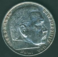 Német 3. Birodalom 1936F 5M Ag "Hindenburg" T:2/3