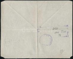 1945 Bp., Igazolás "Krausz Lipótné született Schwarcz Ernesztin" 79 éves személyről, hogy ...