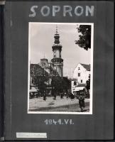 1941 Sopronról és környékéről készített 76 db fotót tartalmazó album, feliratozva, jó állapotban, fotók vegyes méretben