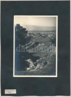 1941 Pilisszántói táj, feliratozott fotó, kartonra ragasztva, jó állapotban, 18×13 cm