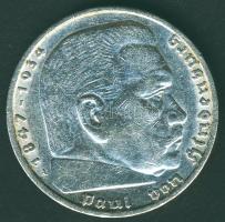 Német 3. Birodalom 1936A 5M Ag "Hindenburg" nagy h.k.-tel T:2/3