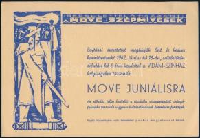 1942 MOVE Szépmívesek MOVE Juniálisára szóló meghívó