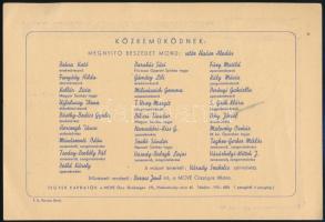 1942 MOVE Szépmívesek MOVE Juniálisára szóló meghívó