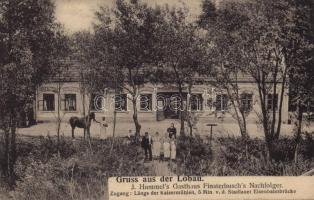 Wien, Vienna, Bécs; Gruss aus Lobau, J. Hummels Gasthaus Finsterbuschs Nachfolger / hotel and restaurant (EK)