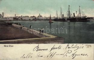 1910 Heroica Veracruz, Vera Cruz; el puerto / port, steamships (EK)