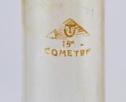 Antik, petróleumlámpa puttós díszítéssel. Spiáter. 58 cm