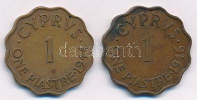 Ciprus 1944-1946. 1p Br "VI. György" (2xklf) T:2,2-
Cyprus 1944-1946. 1 Piastre Br "...