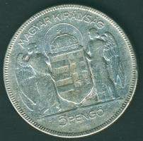 1930. 5P Ag "Horthy jobbra" T:3