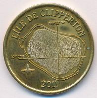 Clipperton-sziget 2011. 100Fr sárgaréz T:1- Clipperton Island 2011. 100 Francs brass C:AU Krause X#1
