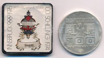 Ausztria 1976. 100Sch Ag "Olimpia" + 100Sch Ag "Innsbruck - XII. téli olimpia / Lesik...
