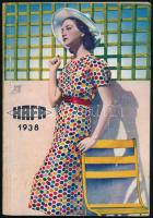1938 HAFA fotó-optikai cikkek képekkel gazdagon illusztrált katalógusa termékárakkal, színes címlappal, jó állapotban