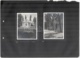 1941 7 db fotó Tökölről, az egyiken a Malonyay-kastéllyal, 3 db kartonon, 8,5x11,5 cm