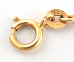 Arany (Au) 18K  csavart karlánc, jelzett, h: 19 cm nettó: 4,57 g
