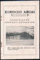 cca 1925 Kandoff Antal budapesti malomipari gépgyár gyártelepi é termékfotókkal ellátott reklámfüzete, jó állapotban, 14p
