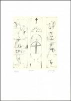 Károlyi András (1938-): Háború. Ofszet, papír, jelzett, számozott (12/50), 22x19 cm