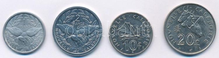 Új-Kaledónia 1971-1990. 1Fr-20Fr (4xklf) T:1-2 New Caledonia 1971-1990. 1 Franc - 20 Francs (4xdiff) C:UNC-XF