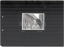1941 Palásti Irén színművésznő, fotó albumlapon, 8x11 cm