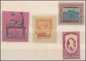 1918-1933 közötti 4 klf ritka levélzáró