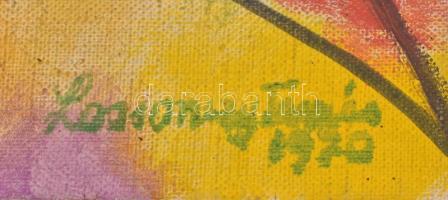 Lossonczy Tamás (1904-2009): Szerelmes antennák. Olaj, vászon. Jelezve jobbra lent: Lossonczy Tamás ...