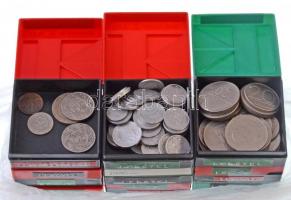 Lengyelország - Vegyes fémpénz tétel 9db kis dobozba rendezve (br. ~1100g) T:vegyes Poland - Mixed coins in 9pcs of small cases (br. ~1100g) C:mixed