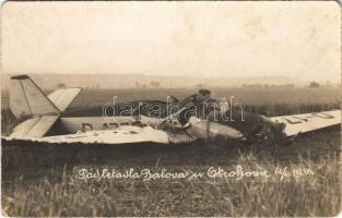 1930 Pád letadla Batova u Otrokovic / Bata plane crash, crashed Junkers airplane near Otrokovice. photo (fl)