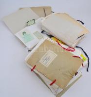 Több ezer darabos magyar boroscímke gyűjtemény széesn rendezve, rendszerezve lapokon. Részben vizet ...