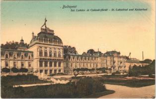 Budapest II. Szent Lukács és Császár fürdő. Dr. Trenkler és Társa kiadása Bdp. 36.