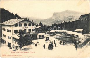 Cortina dAmpezzo, Hotel Tre Croci gegen Tofana. Edition Photoglob Co. 2659. (fl)