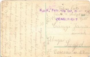 1916 Igalo, street view, K.u.K. soldiers (cut)