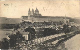 1913 Melk, abbey, railway line. B.K.W.I. 795.